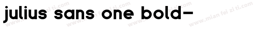 julius sans one bold字体转换